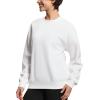 imageTHE GYM PEOPLE Womens Soft Oversized Sweatshirt Crewneck Loose fit Lightweight Pullover TopsWhite