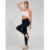 imageTHE GYM PEOPLE Womens V Cross Denim Jegging Pants High Waisted Stretchy Skinny Jean Leggings with PocketsBlack