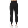 imageTHE GYM PEOPLE Womens V Cross Waist Yoga Leggings with High Waisted Tummy ControlBlack