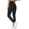 imageTHE GYM PEOPLE Womens V Cross Waist Yoga Leggings with High Waisted Tummy ControlBlack Camo