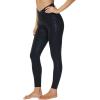 imageTHE GYM PEOPLE Womens V Cross Waist Yoga Leggings with High Waisted Tummy ControlBlack Leopard