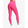 imageTHE GYM PEOPLE Womens V Cross Waist Yoga Leggings with High Waisted Tummy ControlBright Pink