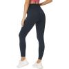 imageTHE GYM PEOPLE Womens V Cross Waist Yoga Leggings with High Waisted Tummy ControlCharcoal Grey