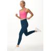 imageTHE GYM PEOPLE Womens V Cross Waist Yoga Leggings with High Waisted Tummy ControlDark Blue Green