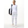 imageTHE GYM PEOPLE Womens V Cross Waist Yoga Leggings with High Waisted Tummy ControlXmas Print White