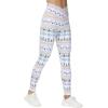 imageTHE GYM PEOPLE Womens V Cross Waist Yoga Leggings with High Waisted Tummy ControlXmas Print White