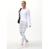 imageTHE GYM PEOPLE Womens V Cross Waist Yoga Leggings with High Waisted Tummy ControlXmas Print White