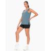imageTHE GYM PEOPLE Womens V Neck Tank Tops Stretchy Loose Fit Sleeveless Workout Shirts Quick Dry Yoga Tops with Side SplitGrey Blue
