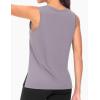 imageTHE GYM PEOPLE Womens V Neck Tank Tops Stretchy Loose Fit Sleeveless Workout Shirts Quick Dry Yoga Tops with Side SplitGrey Purple