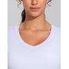 imageTHE GYM PEOPLE Womens VNeck Crop Workout TShirts Slim Fit Basic Short Sleeve Yoga Casual Tee TopsWhite