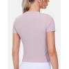 imageTHE GYM PEOPLE Womens Workout Tops Short Sleeve Slim Fit Breathable Athletic Yoga Running Casual Basic Tee ShirtsLight Purple