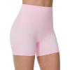imageTHE GYM PEOPLE Womens High Waist Yoga Workout Shorts Tummy Control Fitness Athletic Running Compression ShortsLight Pink