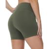 imageTHE GYM PEOPLE Womens High Waist Yoga Workout Shorts Tummy Control Fitness Athletic Running Compression ShortsOlive Green
