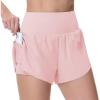 imageTHE GYM PEOPLE Womens Quick Dry Running Shorts Mesh Liner High Waisted Tennis Workout Shorts Zipper PocketsPink