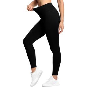 imageTHE GYM PEOPLE Womens High Waist Workout Legging Soft Tummy Control Squat Proof Yoga Running PantsBlack