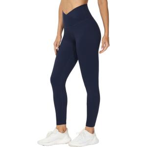 imageTHE GYM PEOPLE Womens V Cross Waist Yoga Leggings with High Waisted Tummy ControlBlue