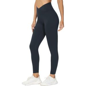 imageTHE GYM PEOPLE Womens V Cross Waist Yoga Leggings with High Waisted Tummy ControlCharcoal Grey