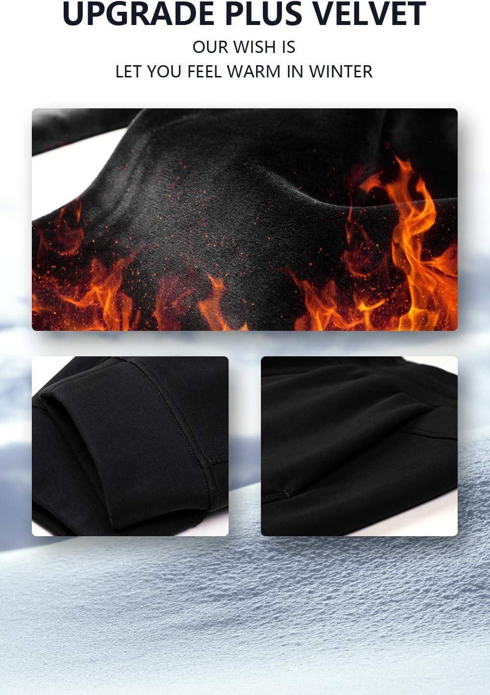 imageTHE GYM PEOPLE Mens Fleece Joggers Pants with Deep Pockets in Loosefit StyleFleece Lined Black