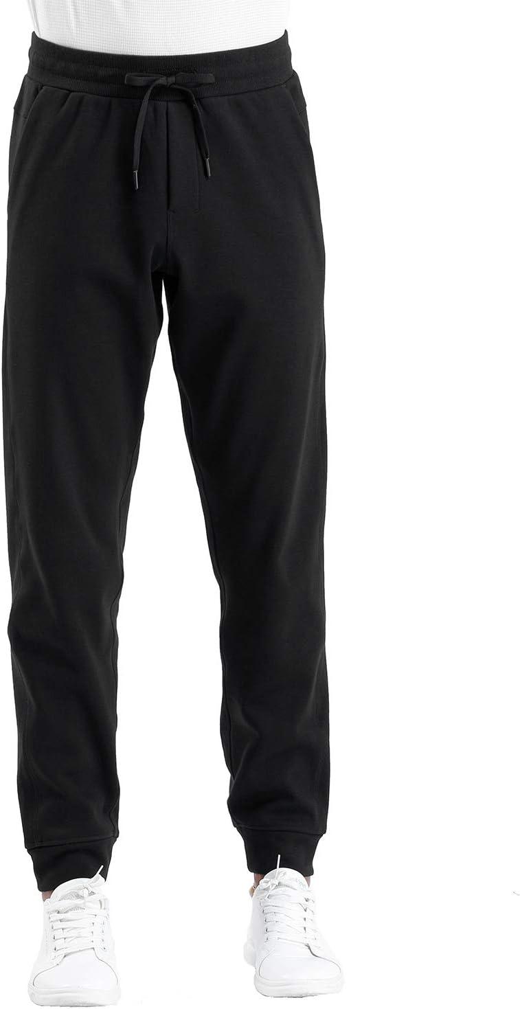 imageTHE GYM PEOPLE Mens Fleece Joggers Pants with Deep Pockets in Loosefit StyleFleece Lined Black