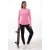 imageTHE GYM PEOPLE Fleece Mock Turtleneck Pullover Base Layer Shirts Long Sleeve Workout Tops with Thumb HolePink