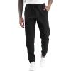 imageTHE GYM PEOPLE Mens Fleece Joggers Pants with Deep Pockets in Loosefit StyleFleece Lined Black