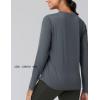 imageTHE GYM PEOPLE Womens Long Sleeve Soft Workout Shirts Basic Crewneck UPF 50 Sun Lightweight Fall Athletic Running TopsCharcoal Grey