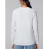 imageTHE GYM PEOPLE Womens Long Sleeve Soft Workout Shirts Basic Crewneck UPF 50 Sun Lightweight Fall Athletic Running TopsWhite