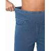 imageTHE GYM PEOPLE Womens Wide Leg Jeans High Waisted Pull on Stretchy Baggy Basic Straight Denim Pants with PocketsDenim Blue