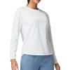 imageTHE GYM PEOPLE Womens Long Sleeve Soft Workout Shirts Basic Crewneck UPF 50 Sun Lightweight Fall Athletic Running TopsWhite