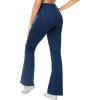 imageTHE GYM PEOPLE Womens Stretchy Bell Bottom Jeans Wide Leg Breathable Pull On Flare Jeggings Pants with PocketsDark Blue