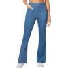 imageTHE GYM PEOPLE Womens Stretchy Bell Bottom Jeans Wide Leg Breathable Pull On Flare Jeggings Pants with PocketsDenim Blue