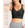 imageTHE GYM PEOPLE Womens Wireless Everyday Bras Racerback Seamless Push Up Bralette Padded Comfortable Full CoverageBlack