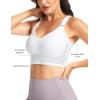 imageTHE GYM PEOPLE Womens Wireless Everyday Bras Racerback Seamless Push Up Bralette Padded Comfortable Full CoverageWhite