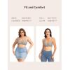 imageTHE GYM PEOPLE Womens Wireless Seamless Bras Full Coverage Comfortable Bralette Invisible Everyday Tshirt Bra PaddedCoffee