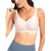 imageTHE GYM PEOPLE Womens Wireless Seamless Bras Full Coverage Comfortable Bralette Invisible Everyday Tshirt Bra PaddedNude Pink