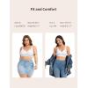 imageTHE GYM PEOPLE Womens Wireless Seamless Bras Full Coverage Comfortable Bralette Invisible Everyday Tshirt Bra PaddedWhite