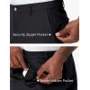 imageTHE GYM PEOPLE Mens Golf Pants Stretch Comfy Casual Pants 3032 Work Trousers with PocketsLight Brushed Fleece Black