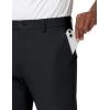 imageTHE GYM PEOPLE Mens Golf Pants Stretch Comfy Casual Pants 3032 Work Trousers with PocketsLight Brushed Fleece Black