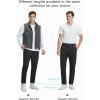 imageTHE GYM PEOPLE Mens Golf Pants Stretch Comfy Casual Pants 3032 Work Trousers with PocketsLight Brushed Fleece Black