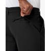 imageTHE GYM PEOPLE Mens Golf Pants Stretch Comfy Casual Pants 3032 Work Trousers with PocketsLight Brushed Fleece Black