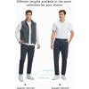 imageTHE GYM PEOPLE Mens Golf Pants Stretch Comfy Casual Pants 3032 Work Trousers with PocketsLight Brushed Fleece Blue