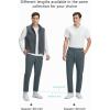 imageTHE GYM PEOPLE Mens Golf Pants Stretch Comfy Casual Pants 3032 Work Trousers with PocketsLight Brushed Fleece Iron Grey