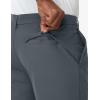 imageTHE GYM PEOPLE Mens Golf Pants Stretch Comfy Casual Pants 3032 Work Trousers with PocketsLight Brushed Fleece Iron Grey