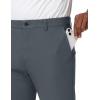 imageTHE GYM PEOPLE Mens Golf Pants Stretch Comfy Casual Pants 3032 Work Trousers with PocketsLight Brushed Fleece Iron Grey