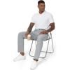 imageTHE GYM PEOPLE Mens Golf Pants Stretch Comfy Casual Pants 3032 Work Trousers with PocketsLight Grey