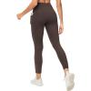 imageTHE GYM PEOPLE Womens High Waisted Yoga Leggings Soft Tummy Control Workout Running Athletic Pants with PocketsBrown