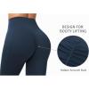 imageTHE GYM PEOPLE Womens Scrunch Butt Lifting Flare Yoga Pants High Waist Bell Bottom Workout Leggings with PocketsNavy Blue