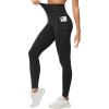imageTHE GYM PEOPLE Womens Scrunch Butt Lifting Yoga Pants High Waisted Stretch Athletic Workout Leggings with PocketsBlack