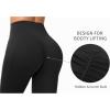imageTHE GYM PEOPLE Womens Scrunch Butt Lifting Yoga Pants High Waisted Stretch Athletic Workout Leggings with PocketsBlack