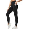 imageTHE GYM PEOPLE Womens Scrunch Butt Lifting Yoga Pants High Waisted Stretch Athletic Workout Leggings with PocketsBlack